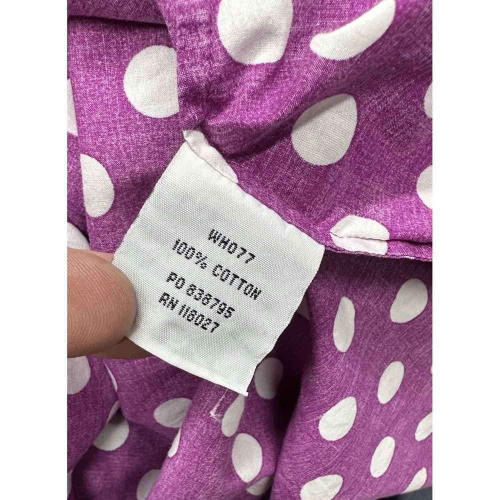 Boden Purple Polka For Collared T-shirt Button Front Dress / Women's 8 R - Picture 5 of 5